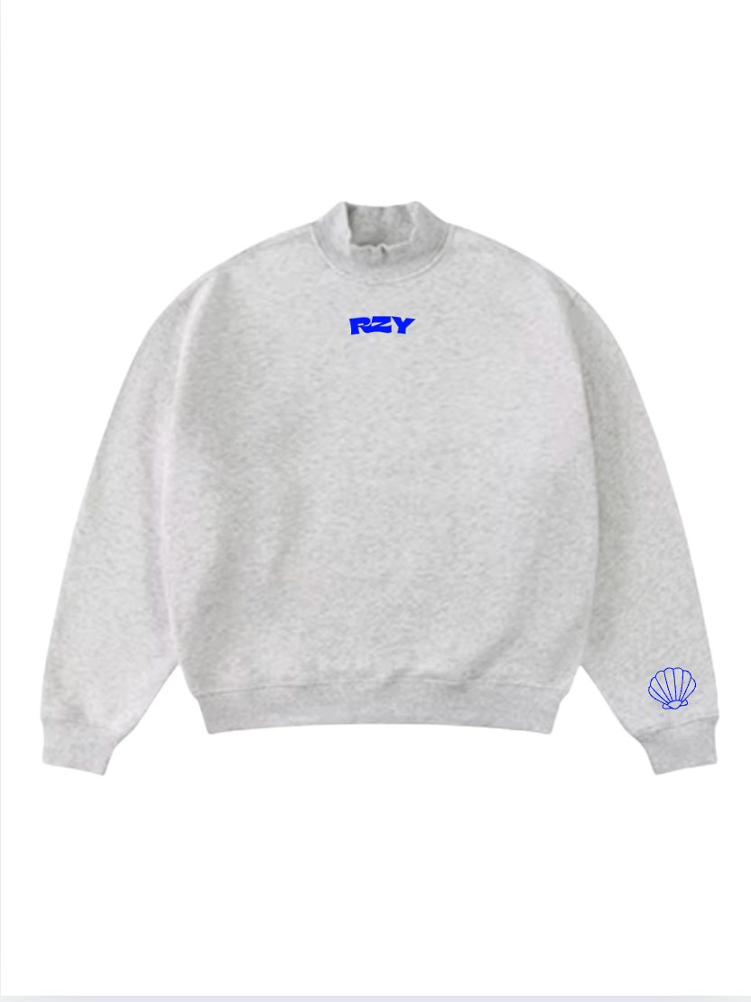 Grey RZY Mock Neck