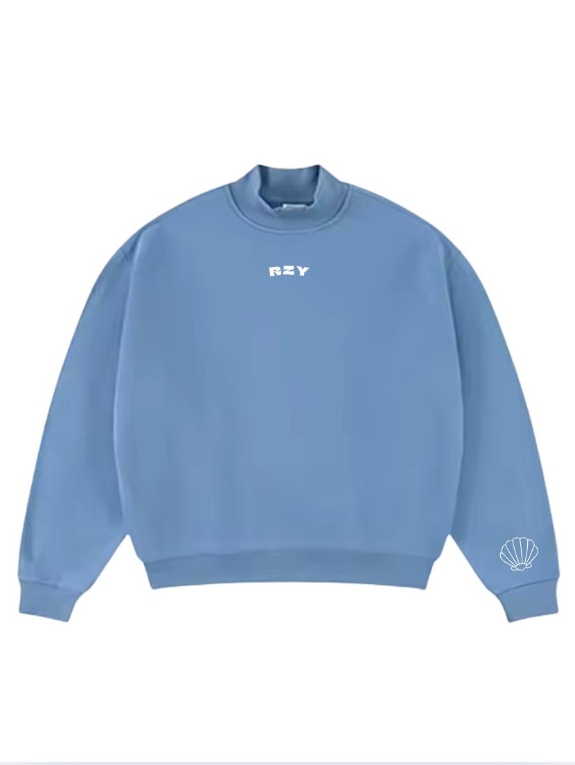 Blue RZY Mock Neck