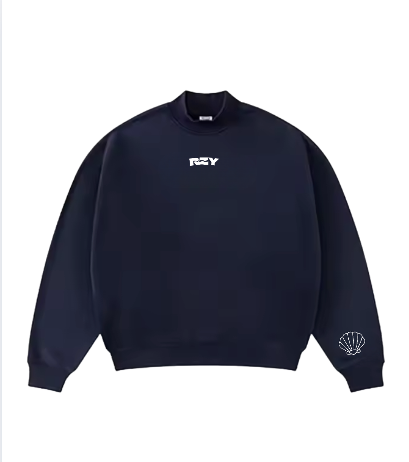 Navy RZY Mock Neck
