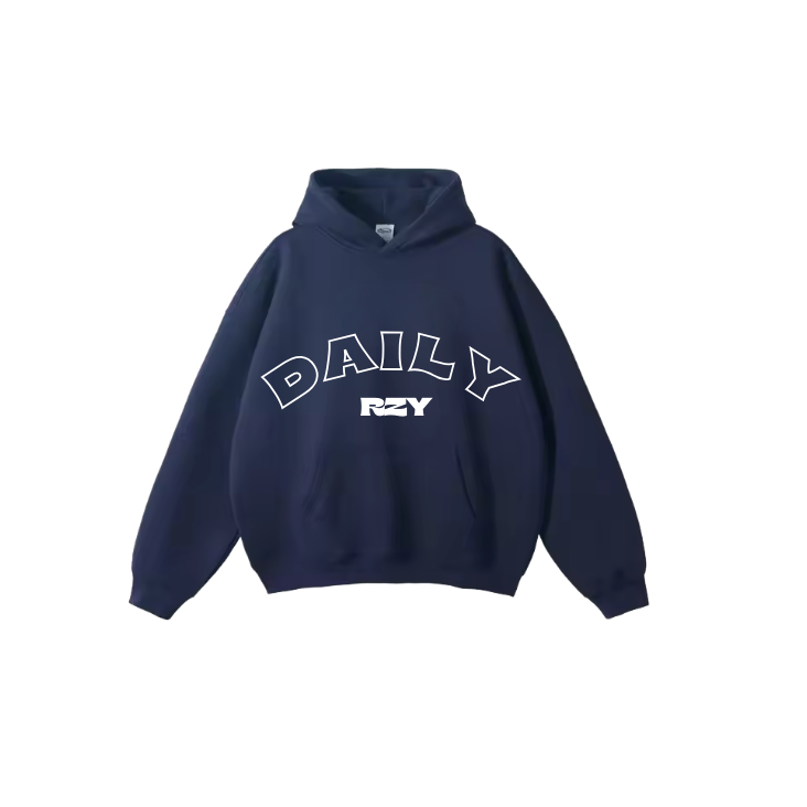 DAILY RZY navy hoodie